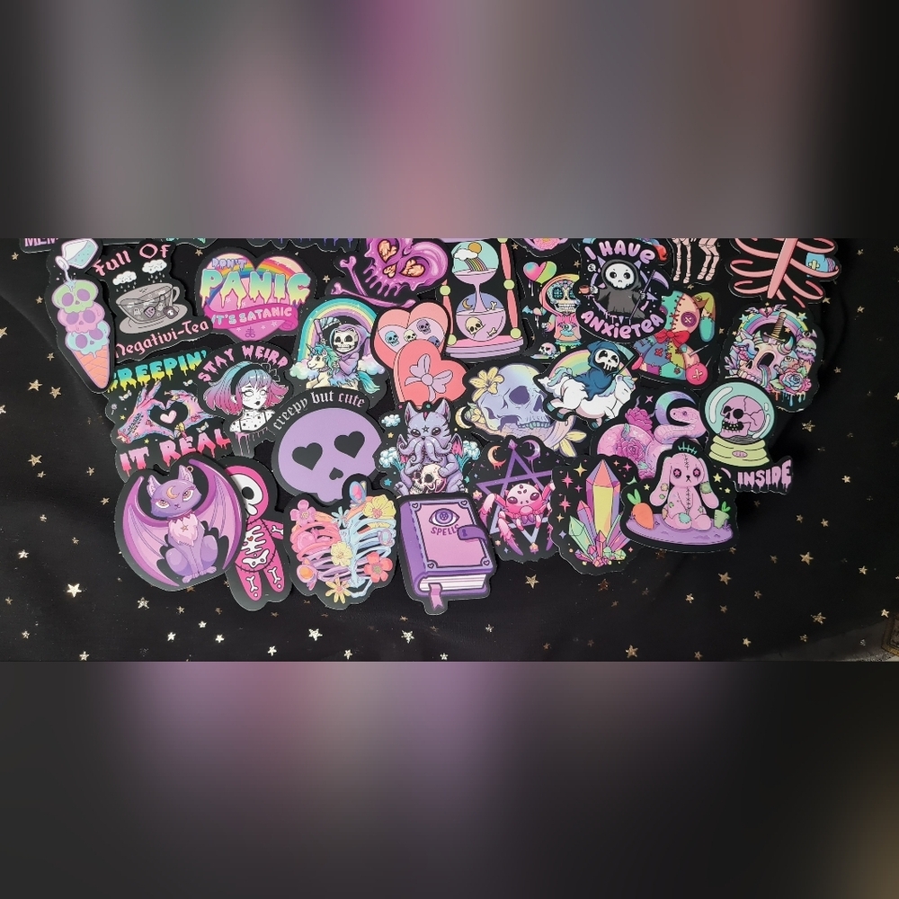 Whimsigoth/ Witchy/ Dark Humor Sticker Pack - Picture 4 of 4